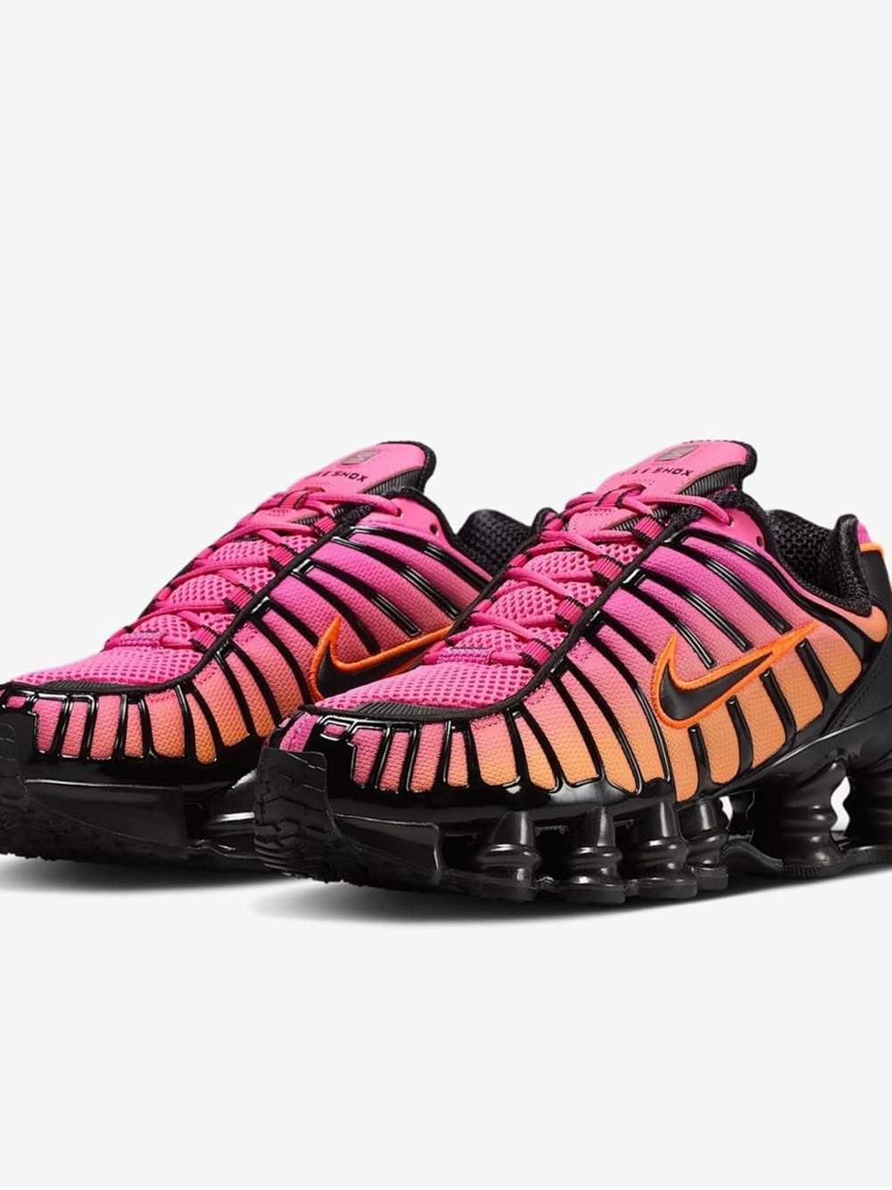 NEW Nike Women’s Shox Gradient Pink & Orange Mesh Sneakers
